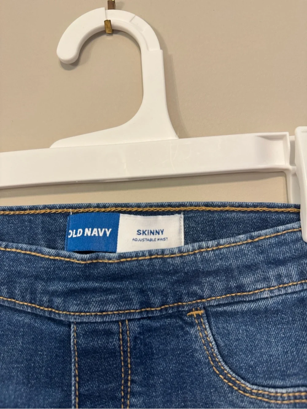 Old Navy Skinny Pull-On Jeans Medium Wash Adjustable Waist